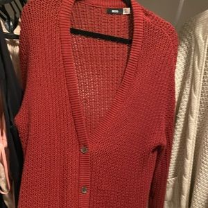 BDG brick red cardigan